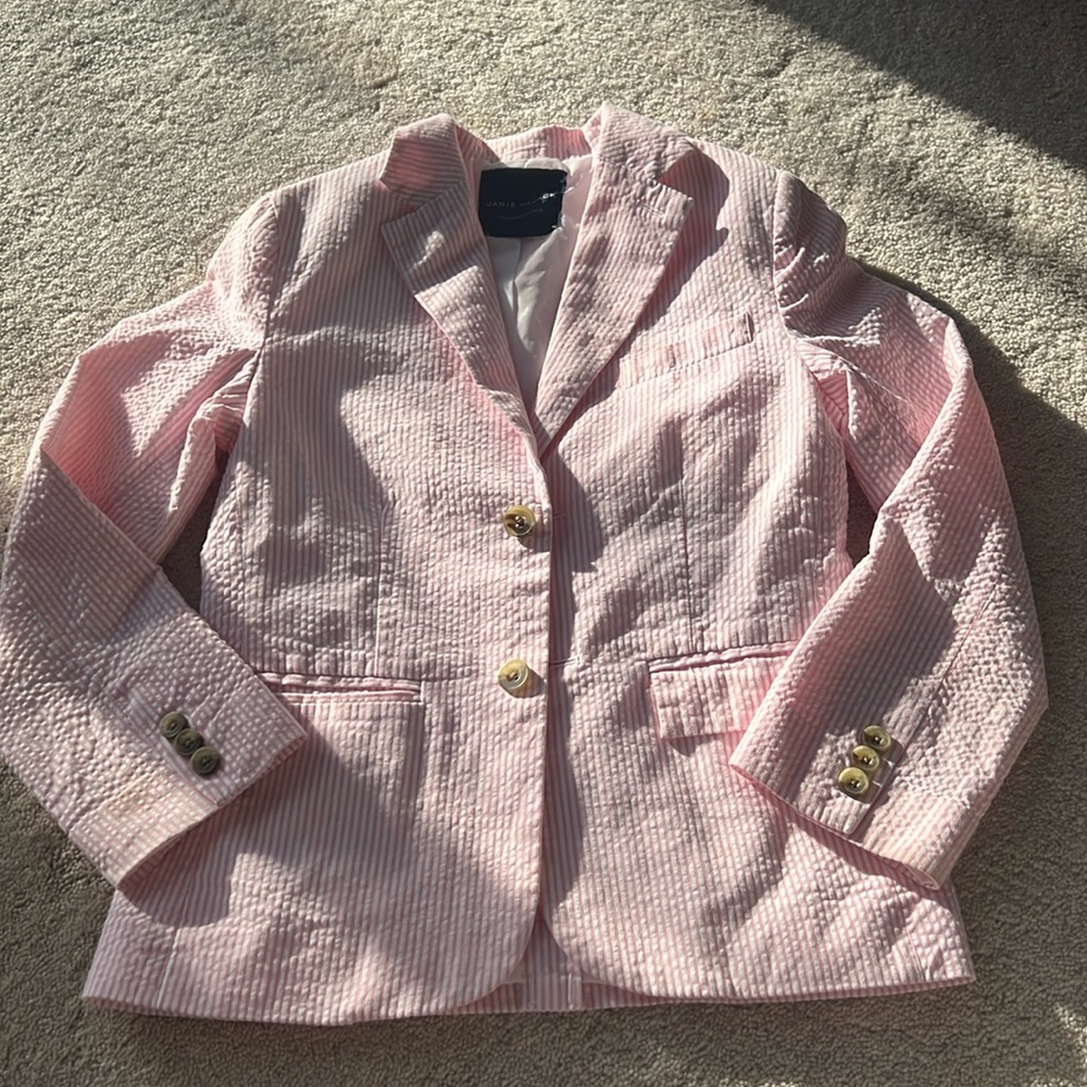 Janie and Jack seersucker boy blazer